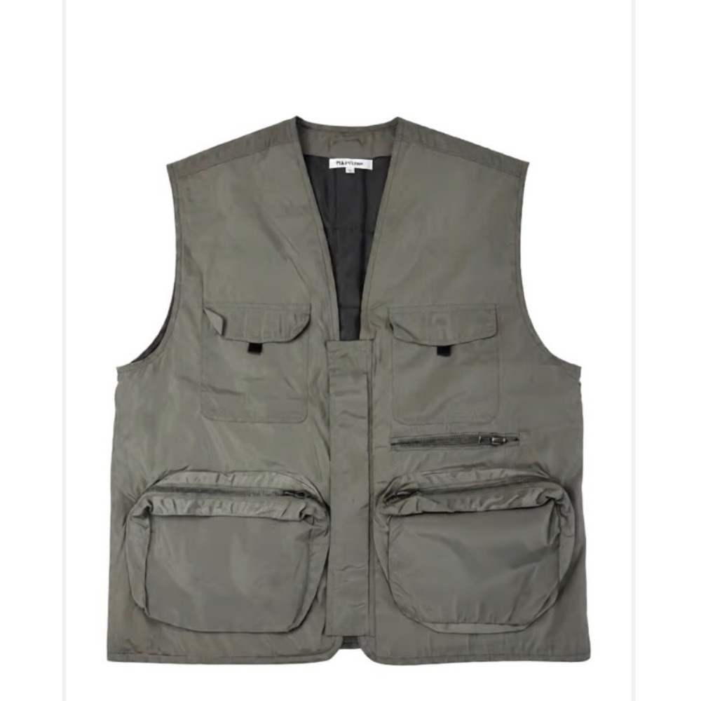 Pacsun‎ Los Angeles Utility Vest Olive Green Tactical Pockets Sleeveless L